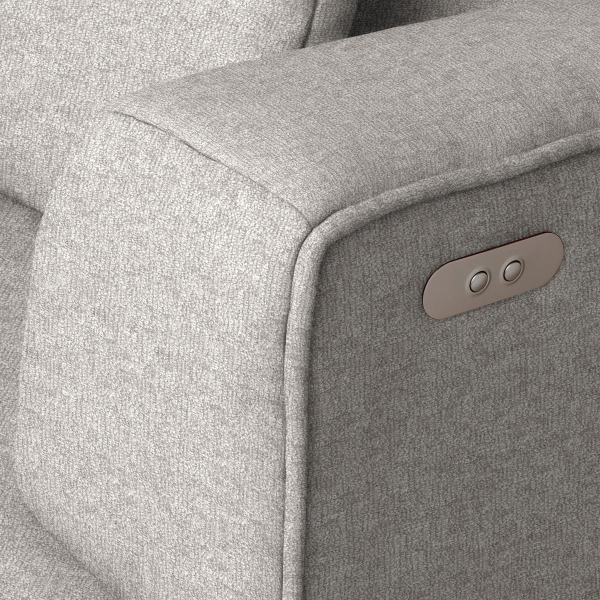 ECKSOFA Webstoff Greige  - Greige/Schwarz, Design, Kunststoff/Textil (288/188cm) - Welnova