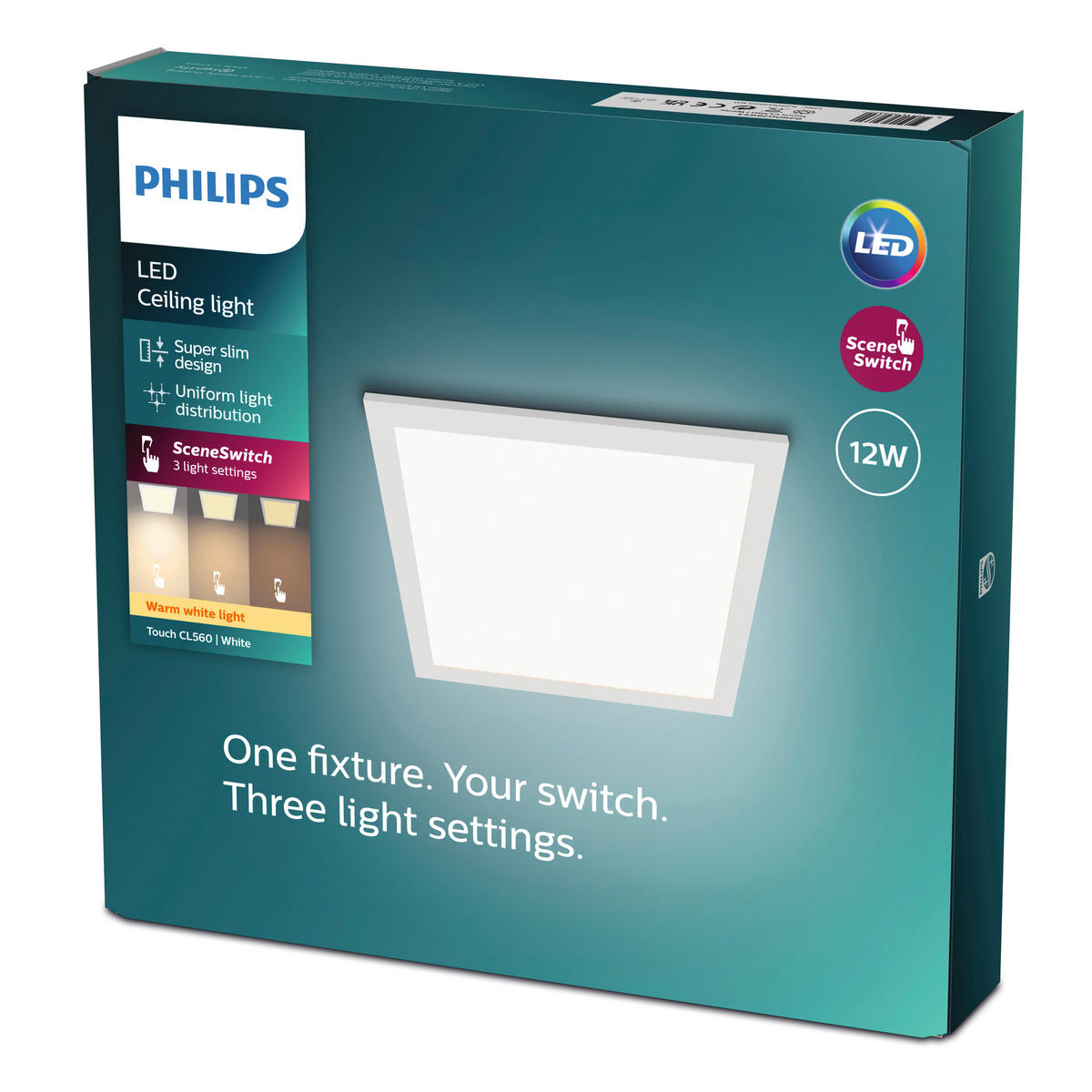 LED-DECKENLEUCHTE 30/4,2/30 cm   - Weiß, Basics, Kunststoff (30/4,2/30cm) - Philips