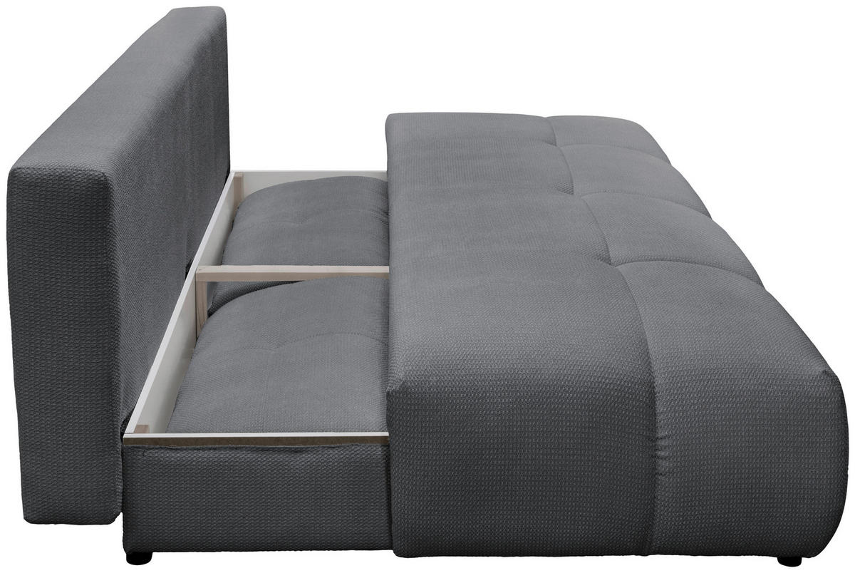 SCHLAFSOFA Struktur Blau  - Blau/Schwarz, Design, Textil (208/92/104cm) - MID.YOU