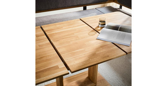 ESSTISCH Eiche vollmassiv rechteckig Eichefarben  - Eichefarben, KONVENTIONELL, Holz (130-180/90/75cm) - Linea Natura