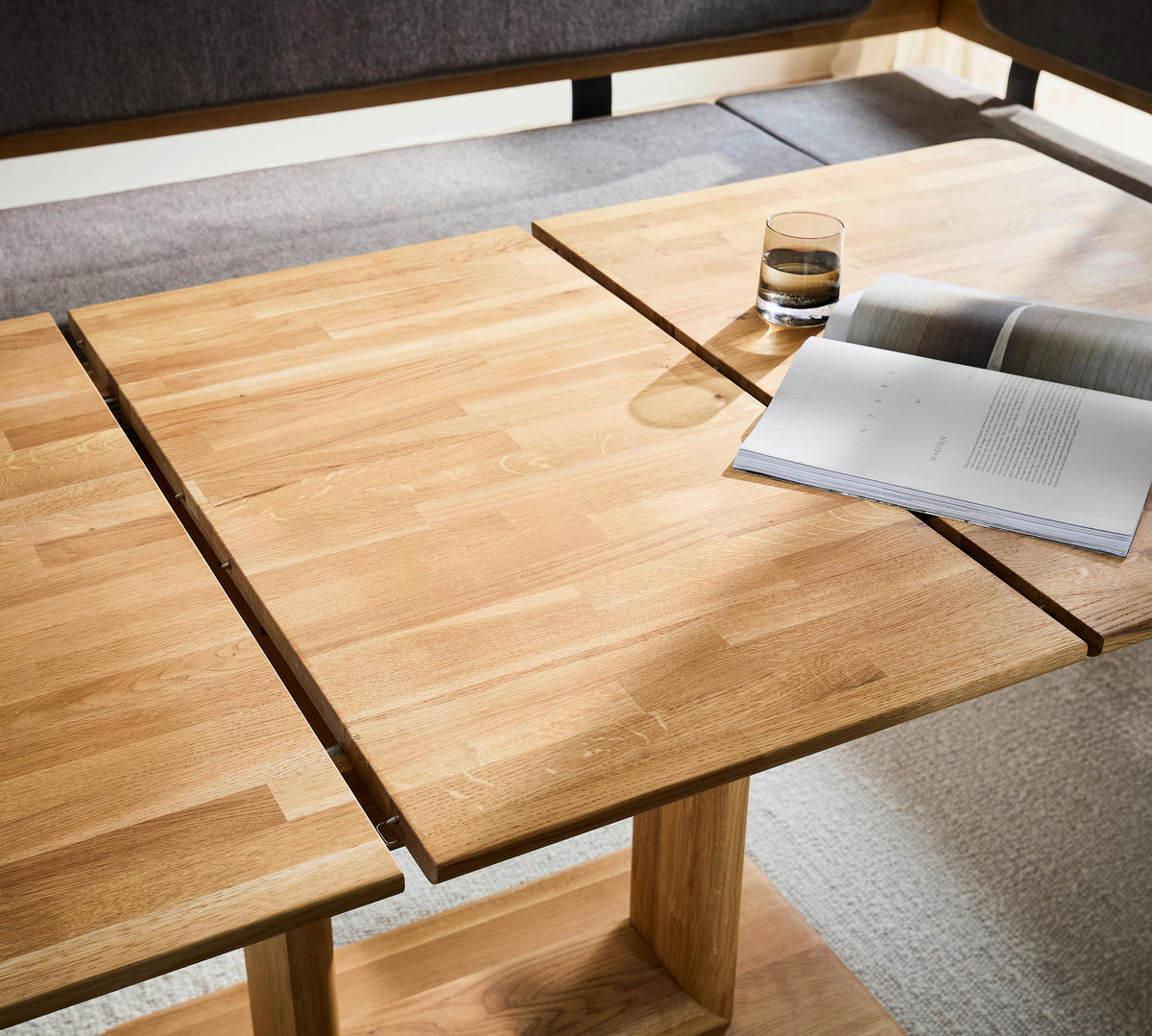 ESSTISCH Eiche vollmassiv rechteckig Eichefarben  - Eichefarben, KONVENTIONELL, Holz (130-180/90/75cm) - Linea Natura