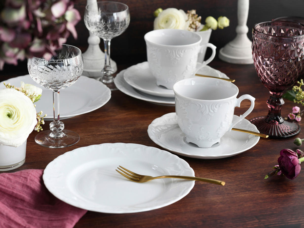 KOMBISERVICE Rokoko weiss 30-teilig  - Weiß, Basics, Keramik - Creatable