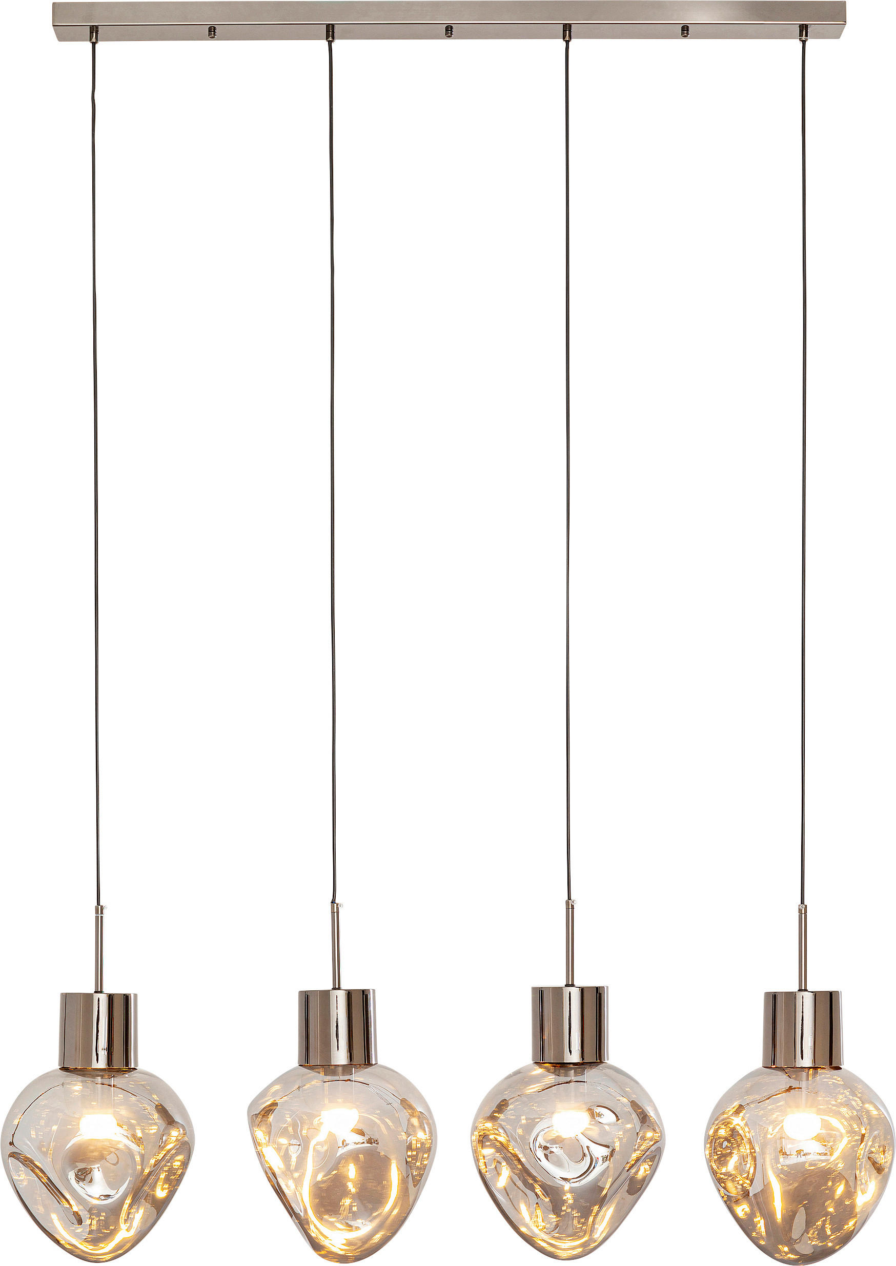 HÄNGELEUCHTE 110/160/25 cm  - Grau, Design, Glas (110/160/25cm) - Kare-Design