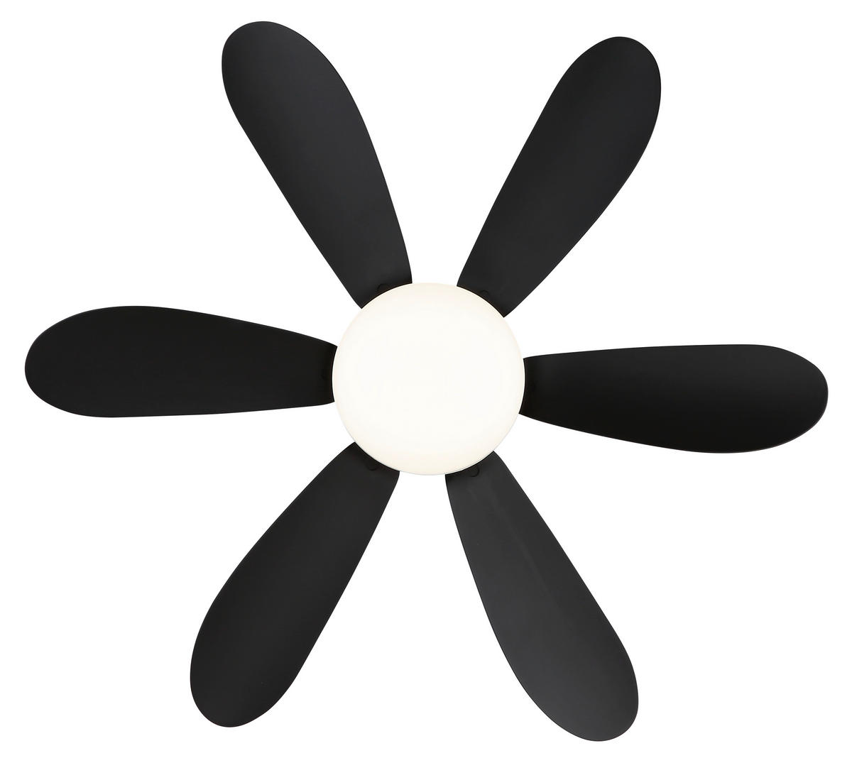 STROPNI VENTILATOR  Delores   2700-6500 K   - črna/bela, Design, kovina/umetna masa (51/16,5cm) - Globo
