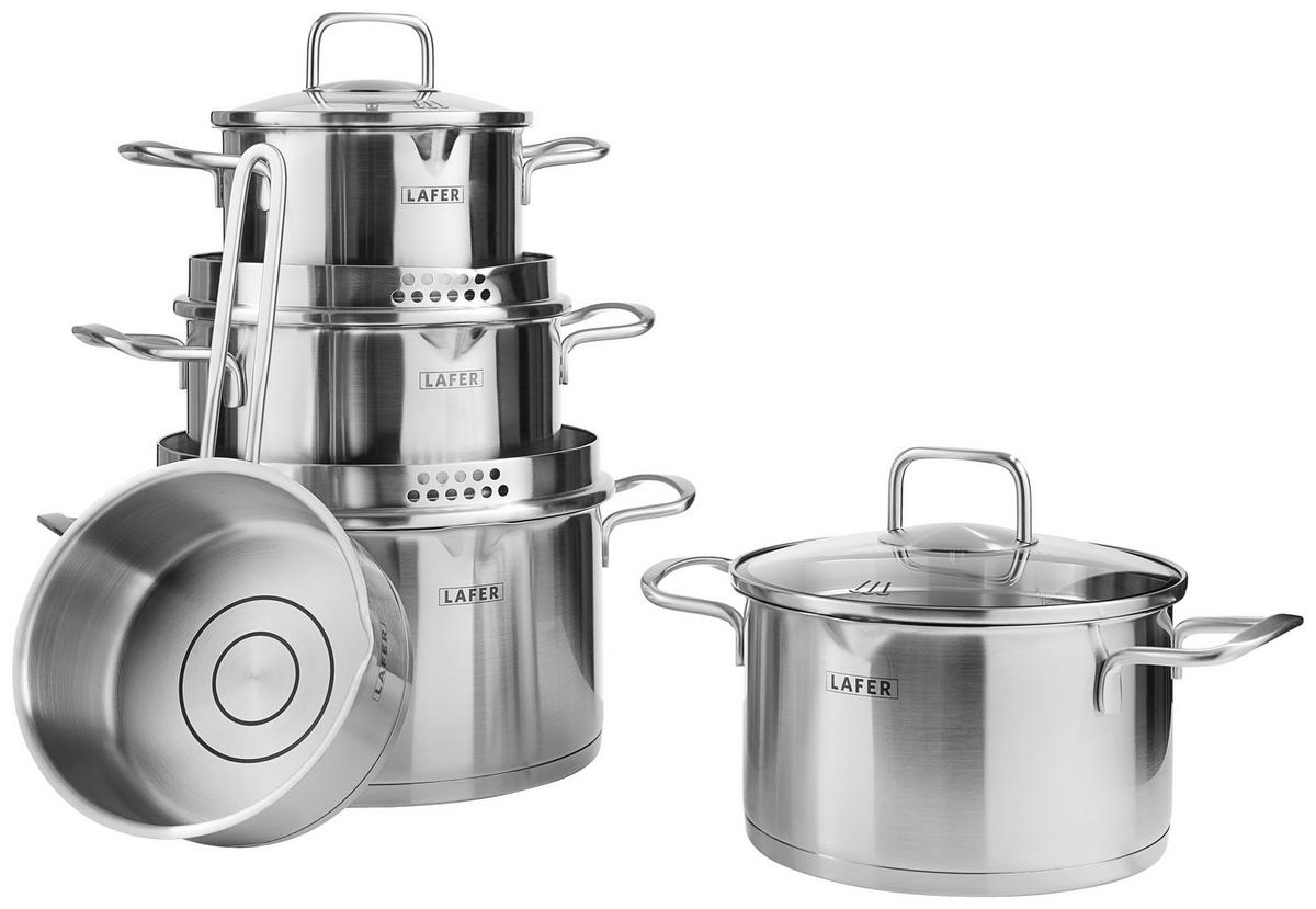 KOCHTOPFSET Lafer 5-teilig  - Basics, Metall - Johann Lafer