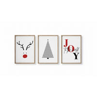 BILDERSET Multicolor 33/48 cm  - Multicolor, Basics, Holz (33/48cm) - X-Mas