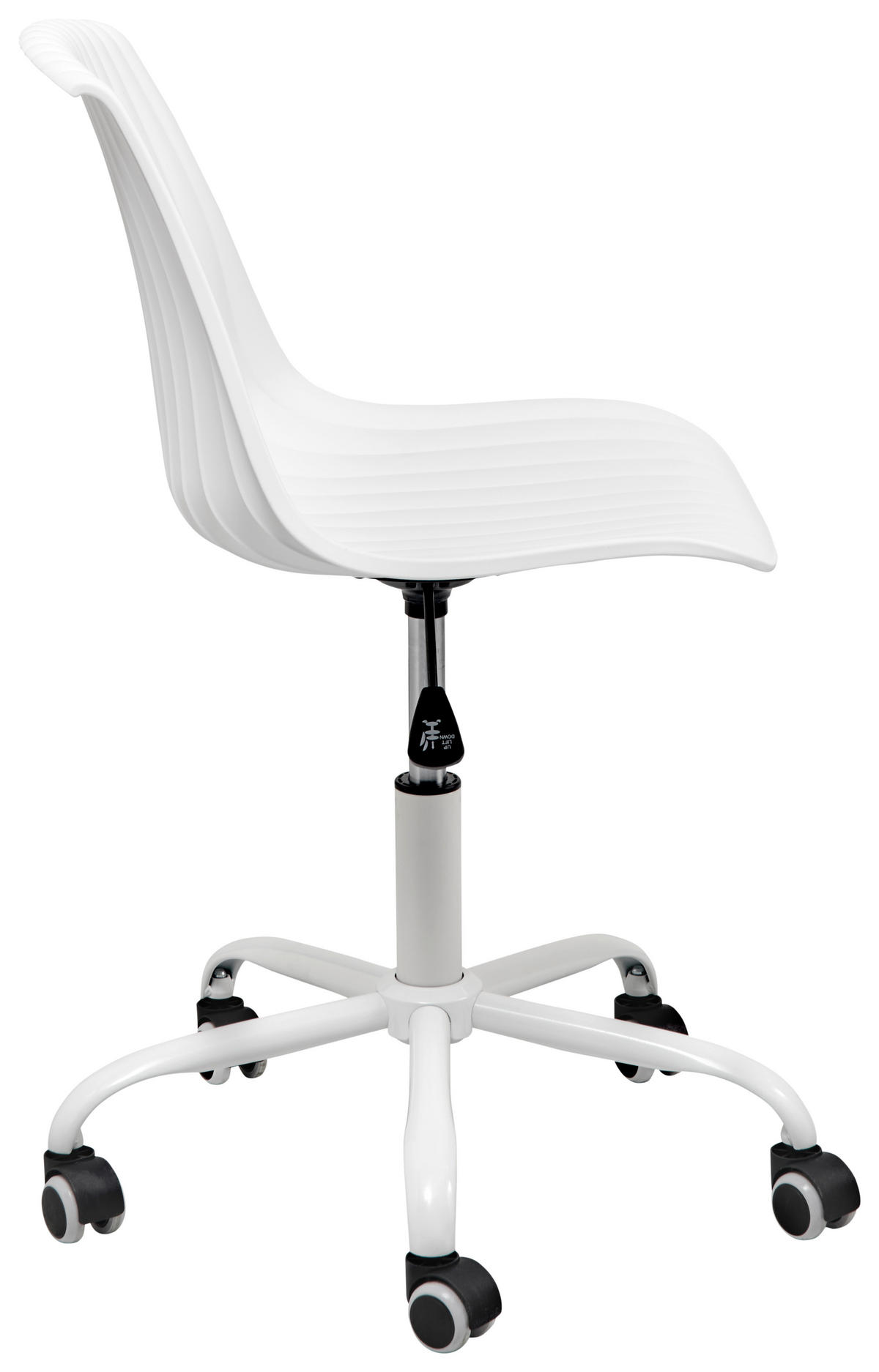DREHSTUHL  in Weiss  - Weiss, Lifestyle, Kunststoff/Metall (44/75-85/56cm) - Livetastic