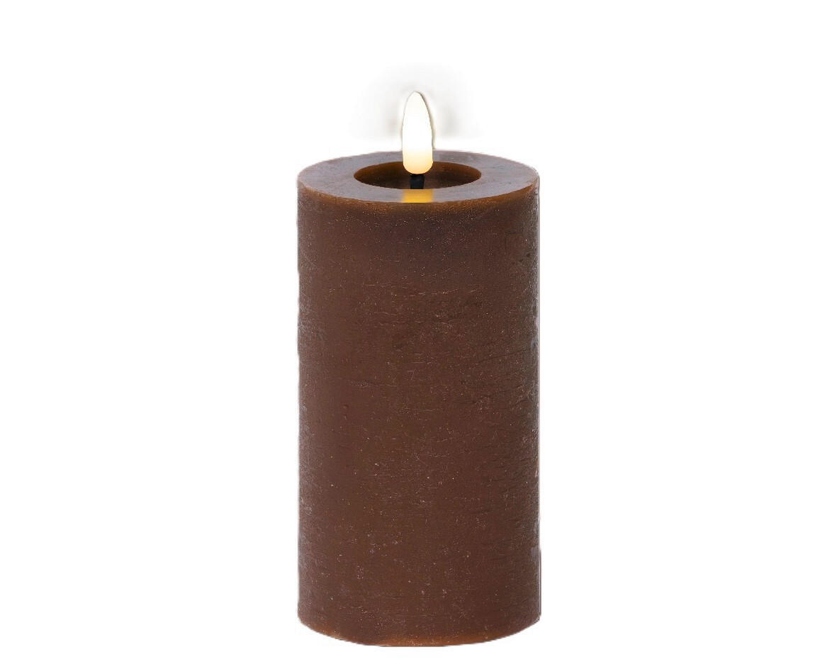 LED-KERZE 7/15 cm  - Dunkelbraun, Basics, Kunststoff/Paraffin (7/15cm) - Ambia Home