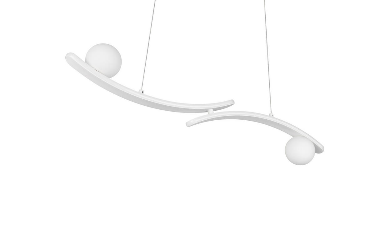 LED-HÄNGELEUCHTE Napoli 82/150/9 cm  - Weiß, Design, Glas/Kunststoff (82/150/9cm) - Trio Leuchten