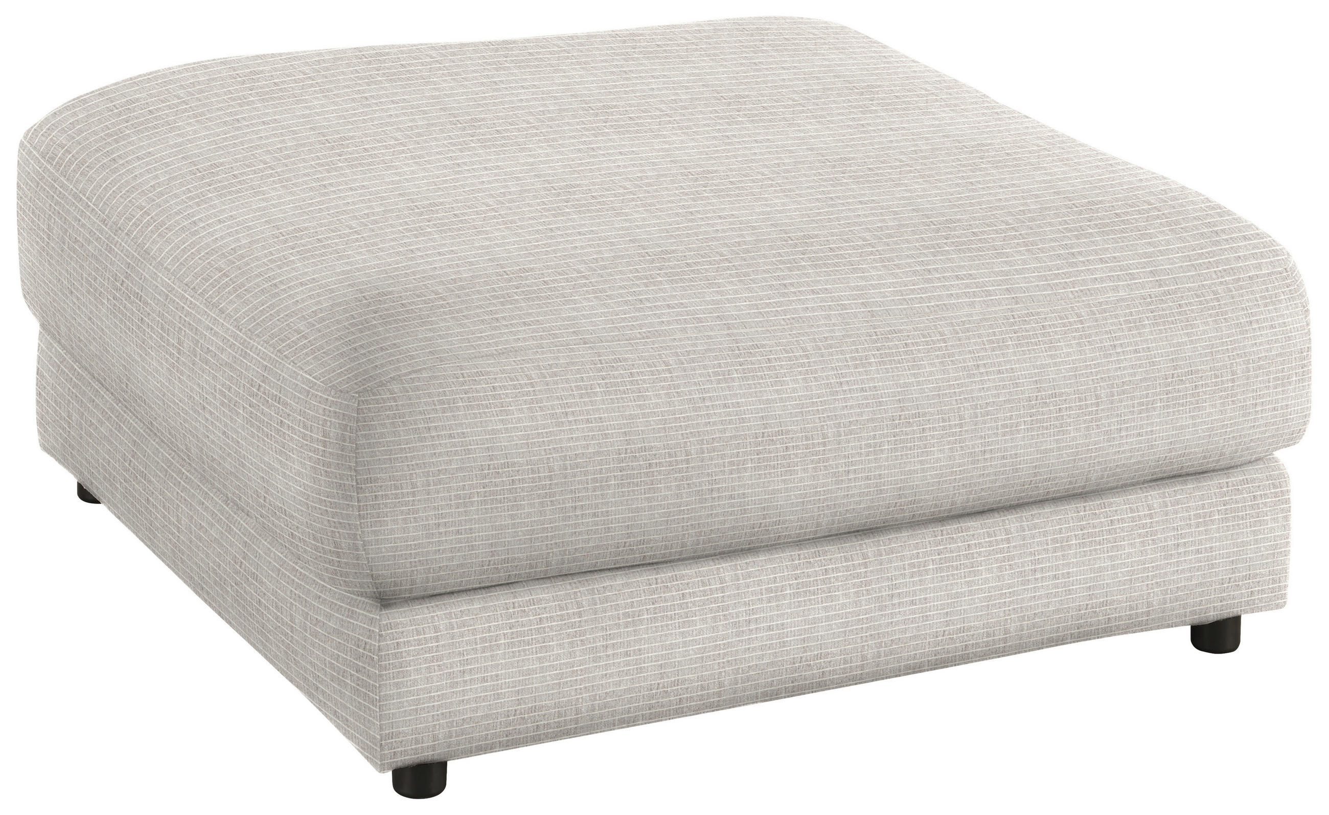 HOCKER in Textil Hellgrau  - Hellgrau/Schwarz, Design, Kunststoff/Textil (100/86/100cm) - Lomoco