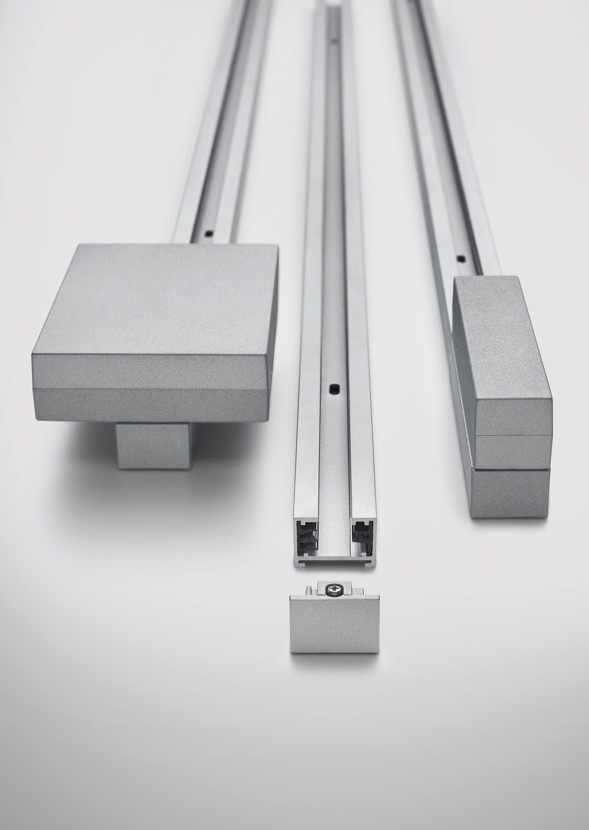 SCHIENENSYSTEM-VERBINDER DUOLINE TRACK-SYSTEM (SCHUTZLEITER INNEN LINKS) 17/9/2 cm  - Titanfarben, Basics, Kunststoff (17/9/2cm) - Trio Leuchten