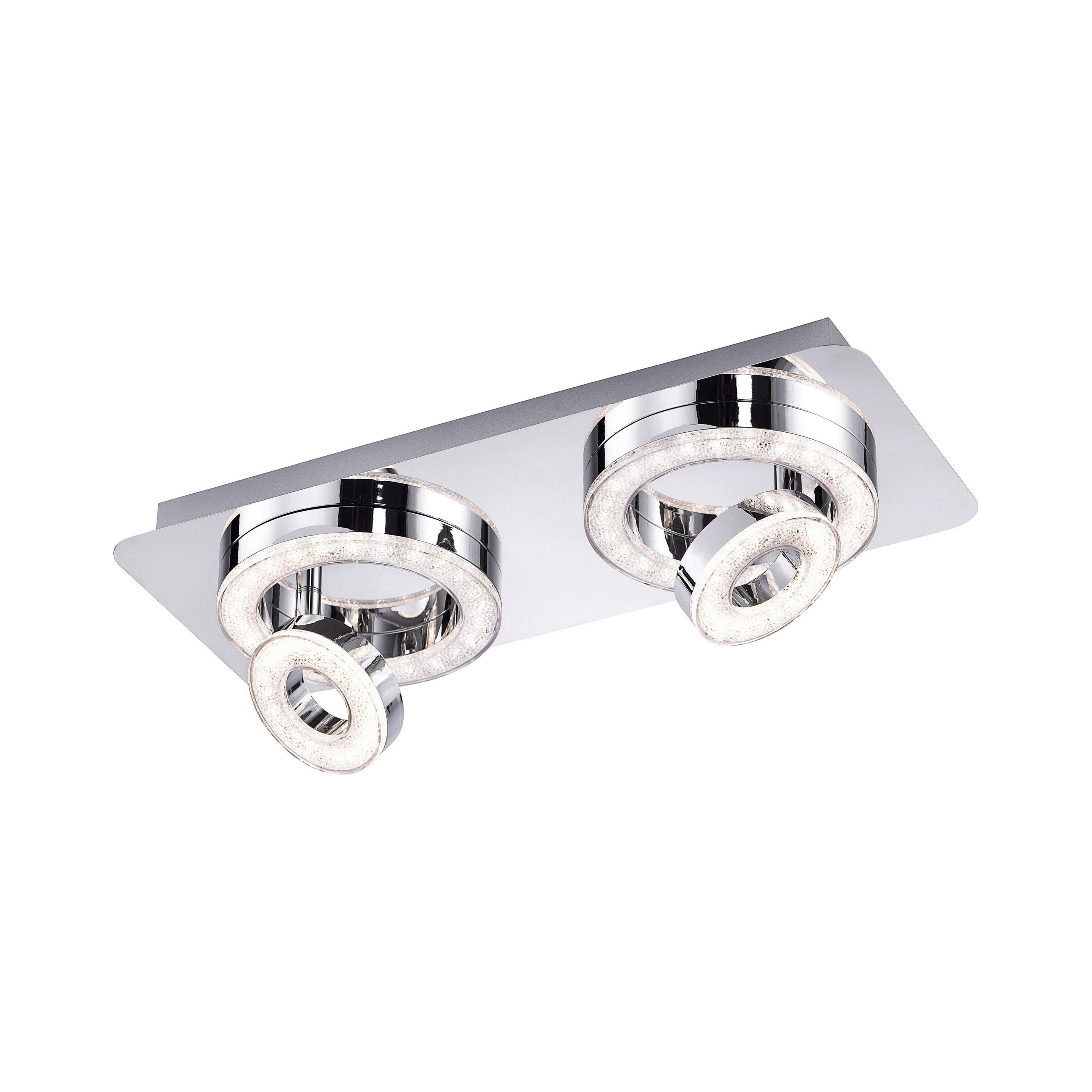 LED-DECKENLEUCHTE 40/17/13 cm   - Chromfarben, Design, Metall (40/17/13cm) - Novel