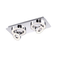 PLAFONIERĂ CU LED - culoare crom, Design, metal (40/17/13cm) - Novel