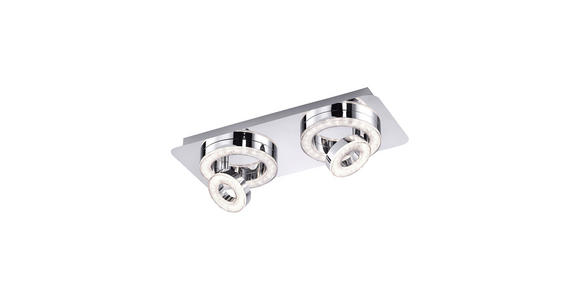LED-DECKENLEUCHTE 40/17/13 cm - Chromfarben, Design, Metall (40/17/13cm) - Novel