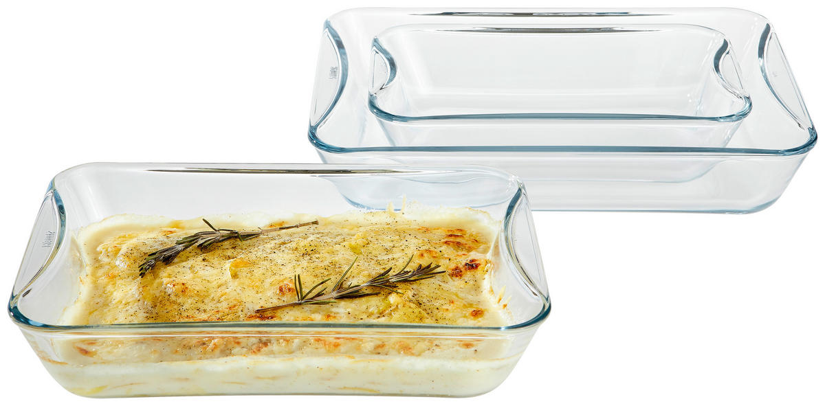 AUFLAUFFORMENSET  3-teilig  - Transparent, Basics, Glas - Homeware Profession.