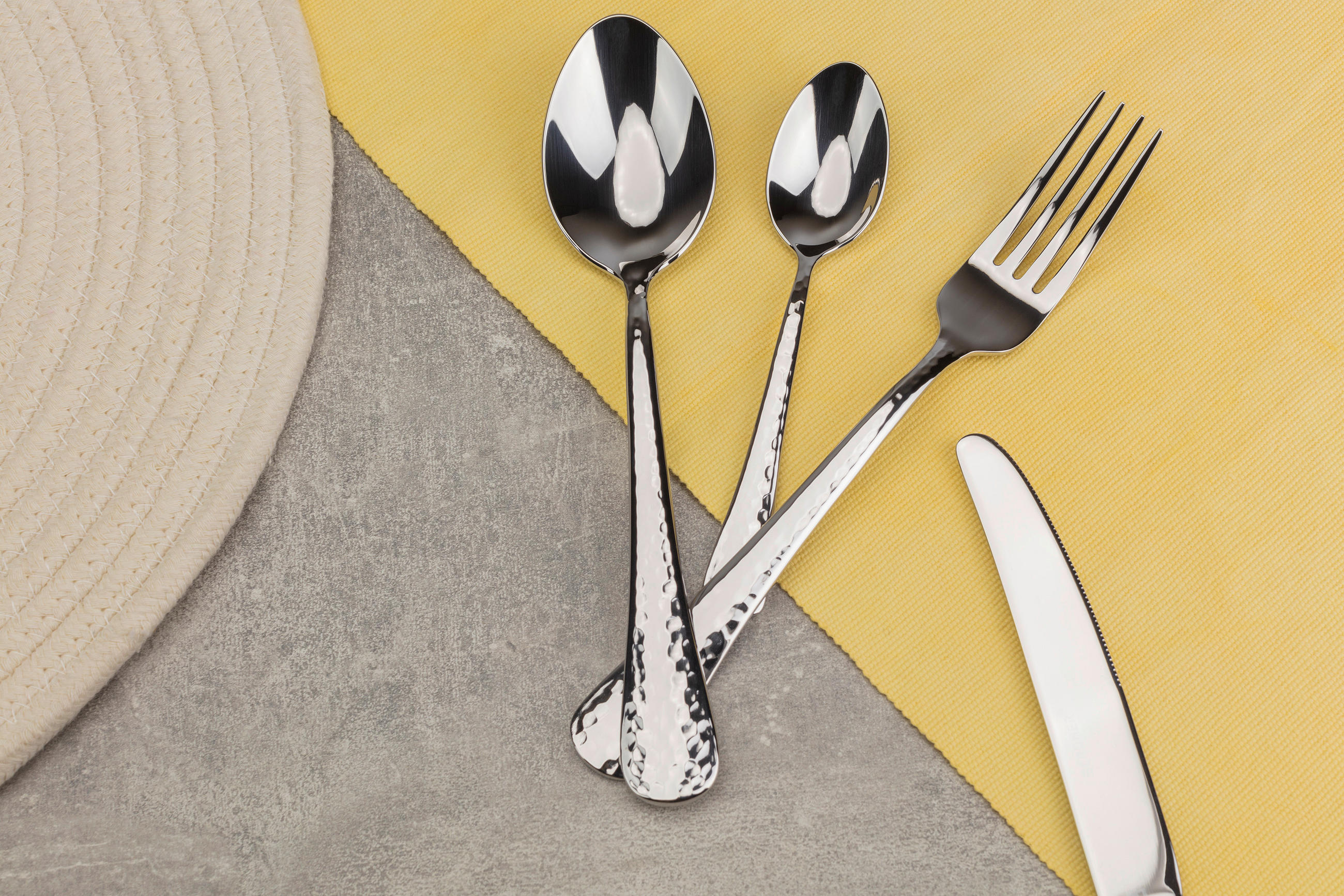 BESTECKSET 24-teilig Edelstahl - Edelstahlfarben, Trend, Metall