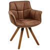 ARMLEHNSTUHL  in Mikrofaser  - Schlammfarben/Eichefarben, Design, Holz/Textil (67/85/60cm) - Musterring