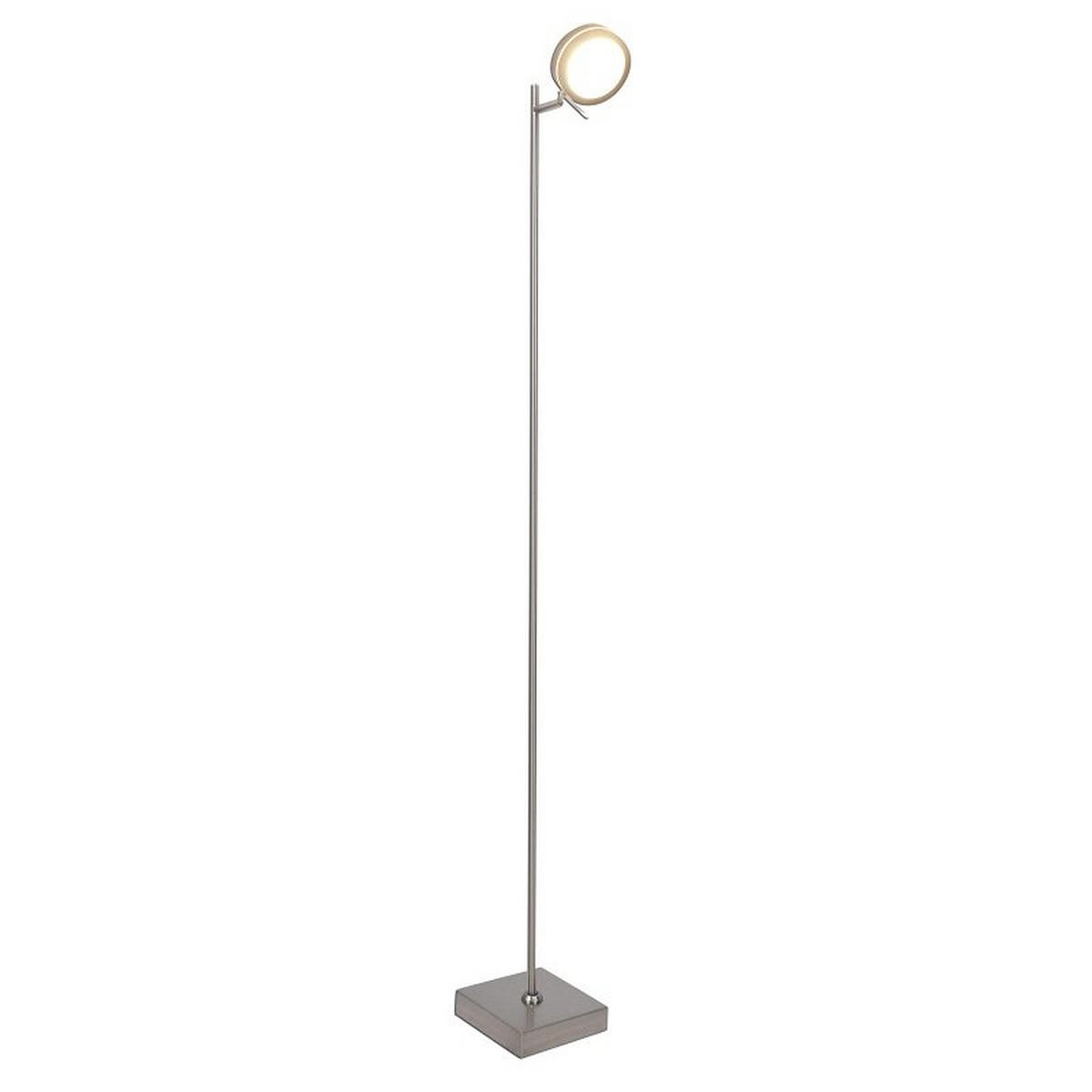 LED-STEHLEUCHTE 15/129 cm    - Chromfarben/Braun, Design, Holz/Metall (15/129cm) - Näve