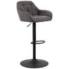 BARHOCKER in Textil Anthrazit  - Anthrazit/Schwarz, Design, Textil/Metall (57/63-84/53cm) - MID.YOU