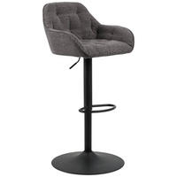 BARHOCKER in Textil Anthrazit  - Anthrazit/Schwarz, Design, Textil/Metall (57/63-84/53cm) - MID.YOU