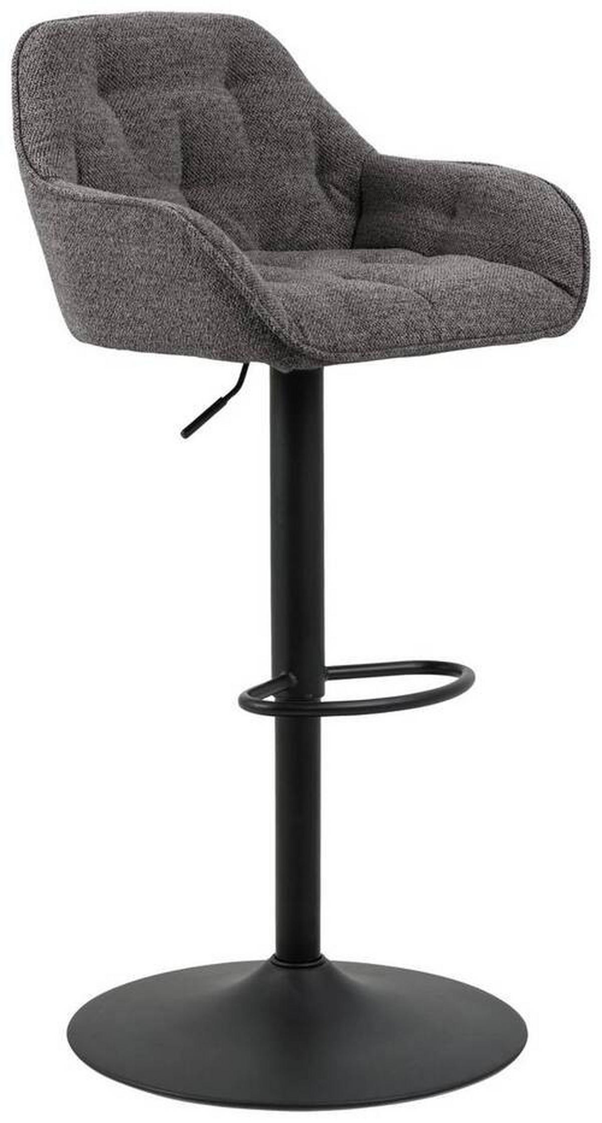 BARHOCKER in Textil Anthrazit  - Anthrazit/Schwarz, Design, Textil/Metall (57/63-84/53cm) - MID.YOU