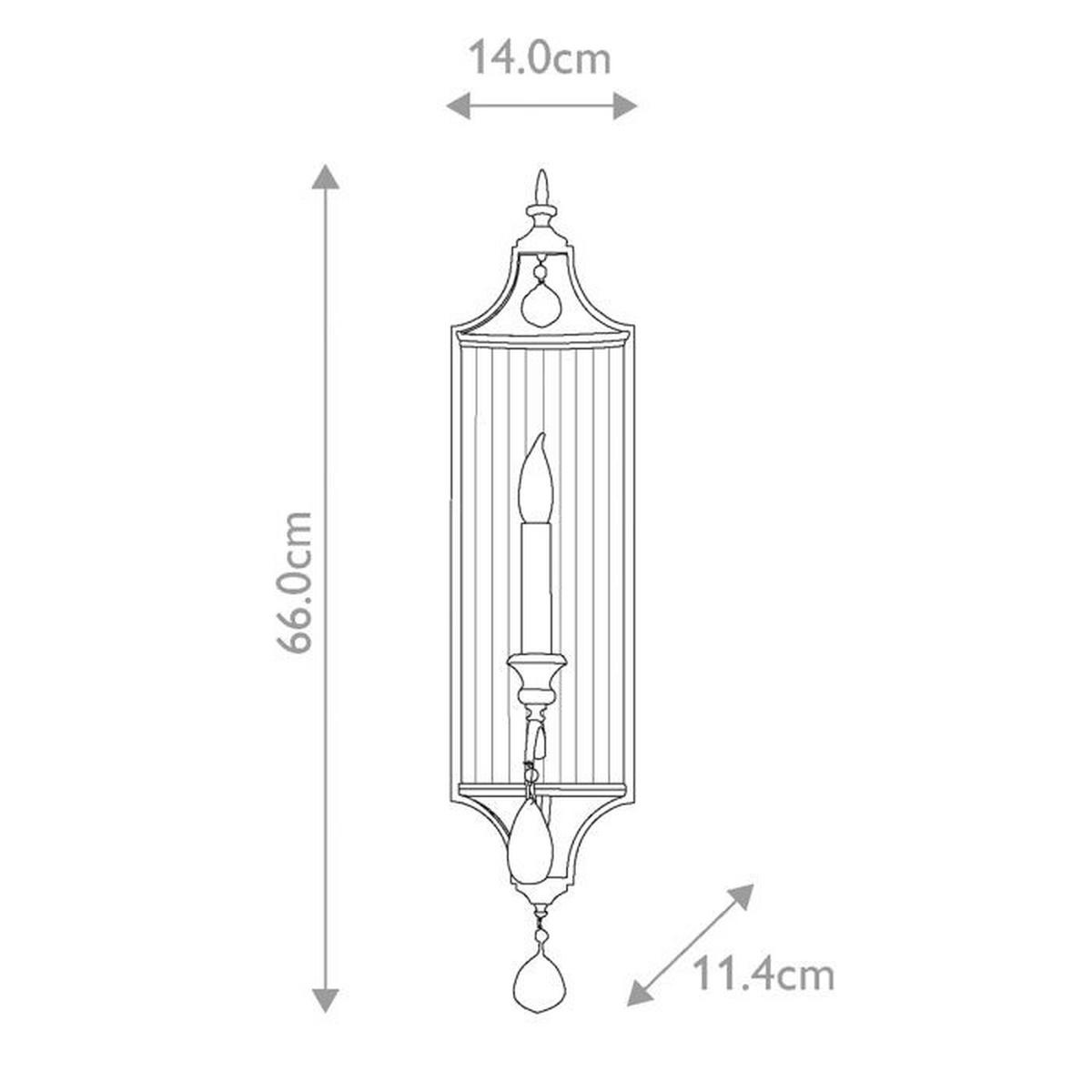 VÄGGLAMPA Gianna 14/66/11.4 cm   - silver, Klassisk, metall (14/66/11.4cm) - Elstead Lighting