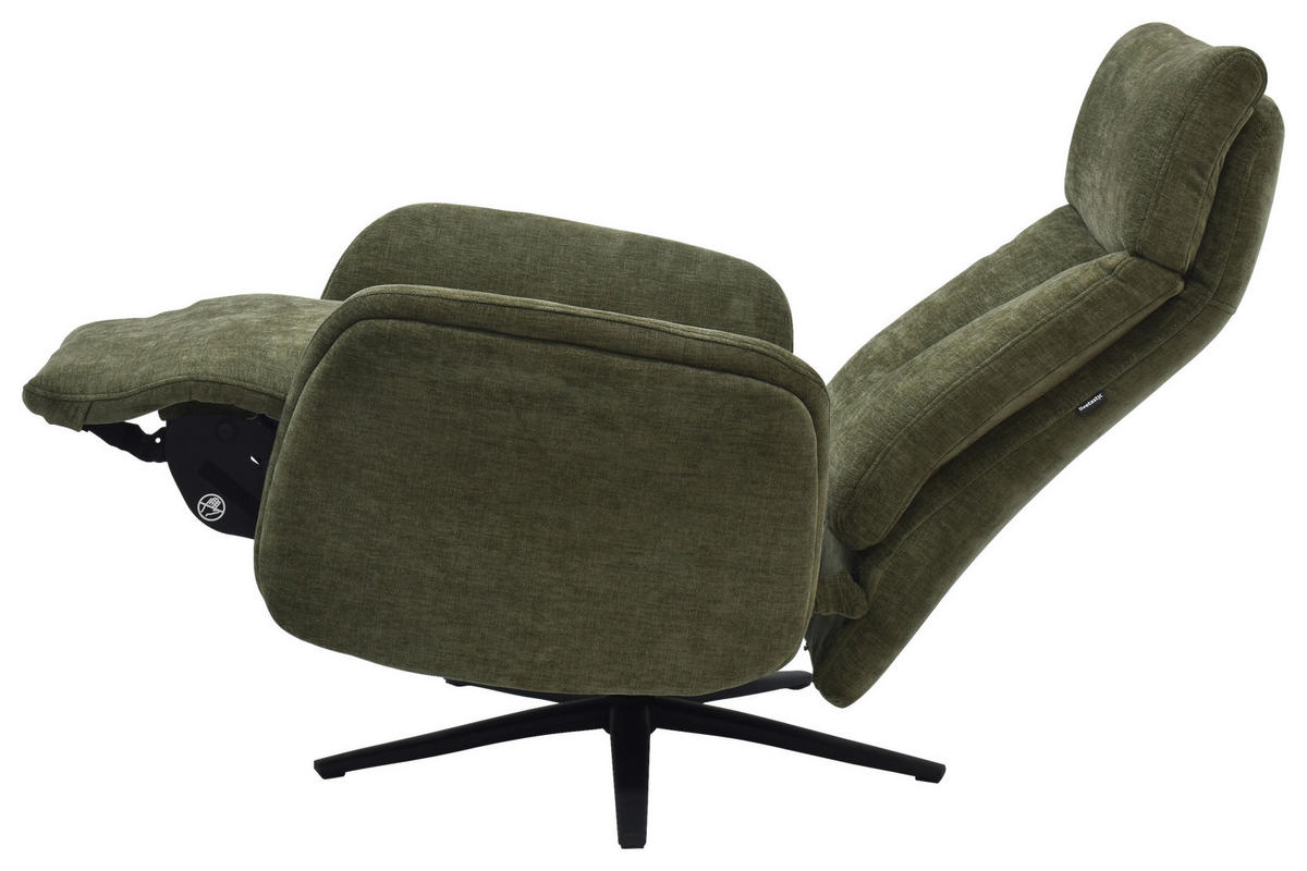RELAXSESSEL Webstoff    - Schwarz/Grün, Design, Holz/Textil (75/109/84/148/84cm) - Livetastic