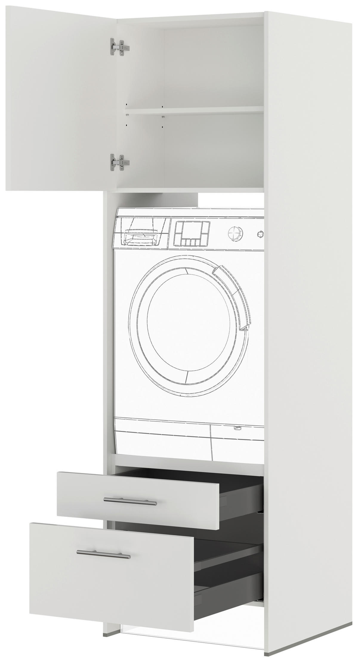 HAUSWIRTSCHAFTSRAUM  in Eichefarben, Salbeigrün  - Eichefarben/Salbeigrün, Basics, Holzwerkstoff (249,6cm) - Impuls