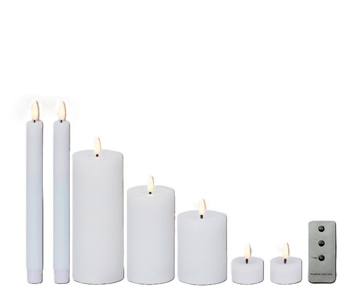 LED-KERZE  - Weiß, Basics, Kunststoff/Paraffin - Ambia Home