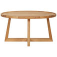 COUCHTISCH Eiche massiv 80/80/40 cm rund Eichefarben  - Eichefarben, Trend, Holz (80/80/40cm) - Linea Natura