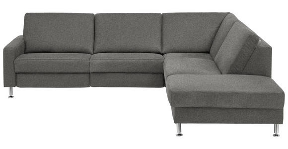 ECKSOFA Latina in Mikrofaser Grau  275/242 cm  - Alufarben/Grau, Design, Textil/Metall (275/242cm) - Dieter Knoll