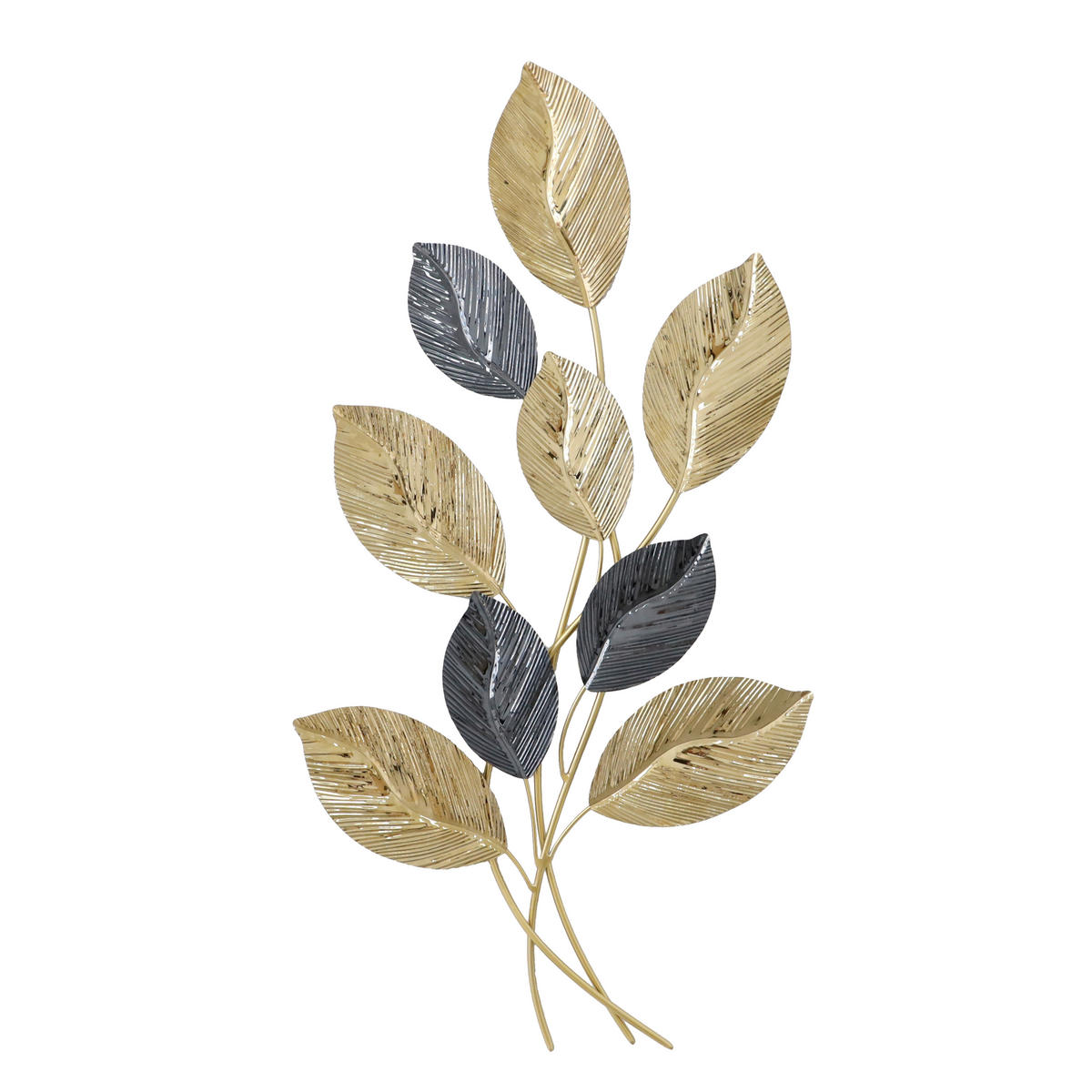 NÁSTENNÁ DEKORÁCIA  - čierna/zlatá, Basics, kov (47,6/90,8cm) - Ambia Home