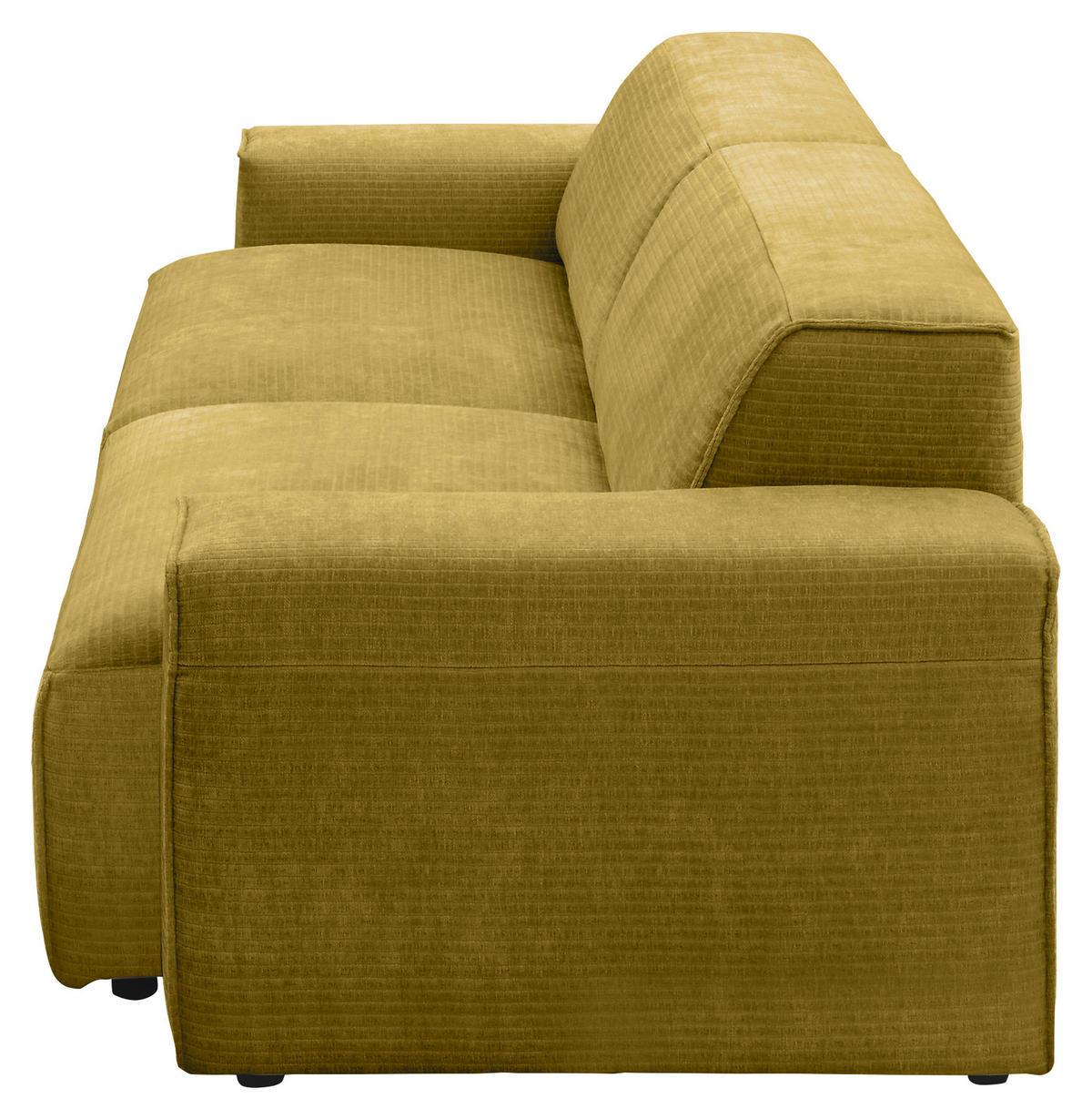 BIGSOFA Chenille Dunkelgelb  - Dunkelgelb/Schwarz, Design, Kunststoff/Textil (238/71/101cm) - Pure Home Lifestyle
