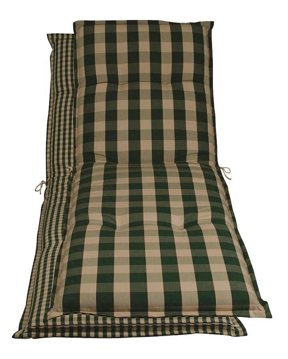 LIEGENAUFLAGE Karo  - Beige/Grün, LIFESTYLE, Textil (63/10/190cm)
