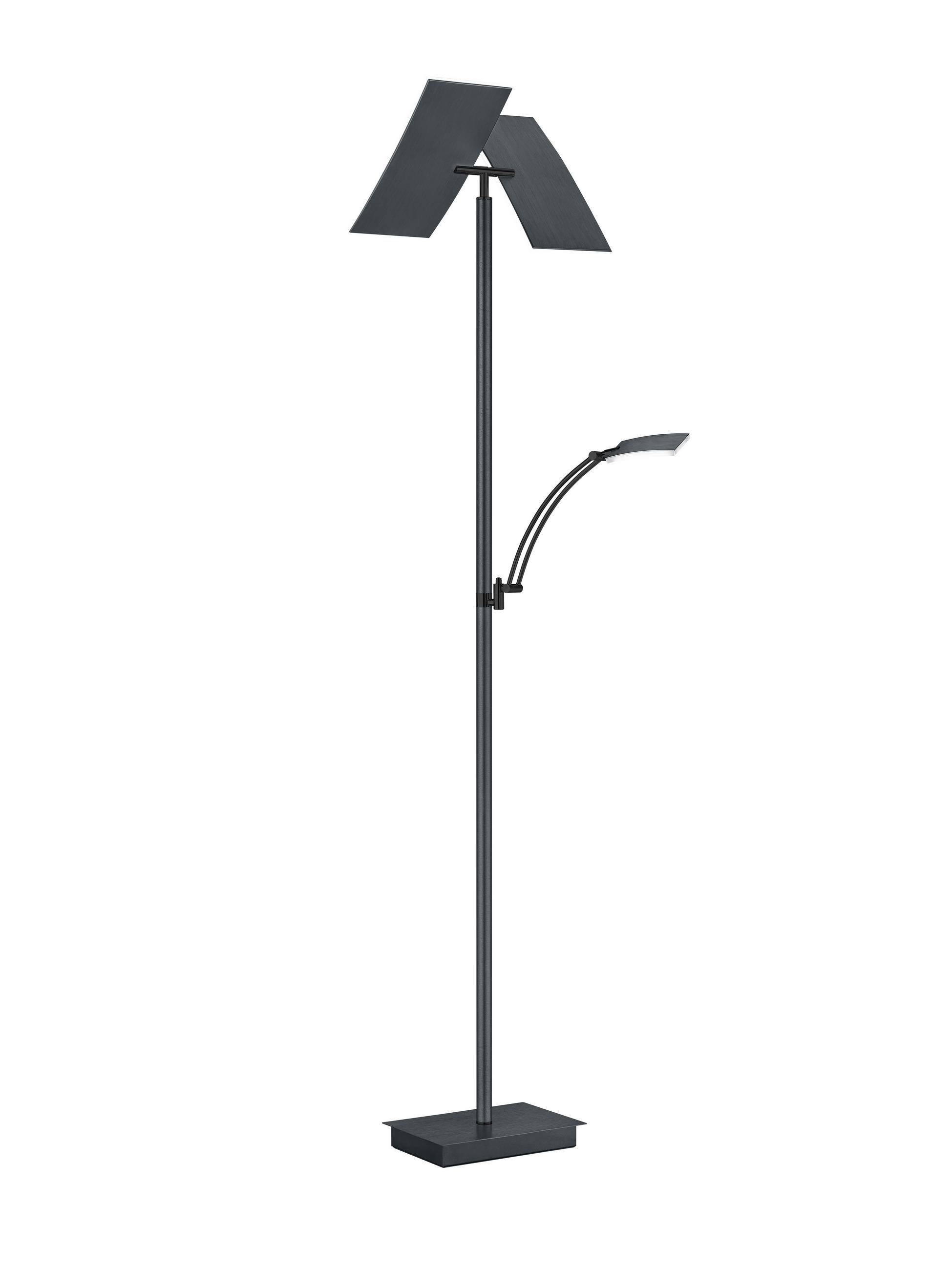 LED-STEHLEUCHTE 50/185 cm    - Anthrazit, Design, Metall (50/185cm) - Hell