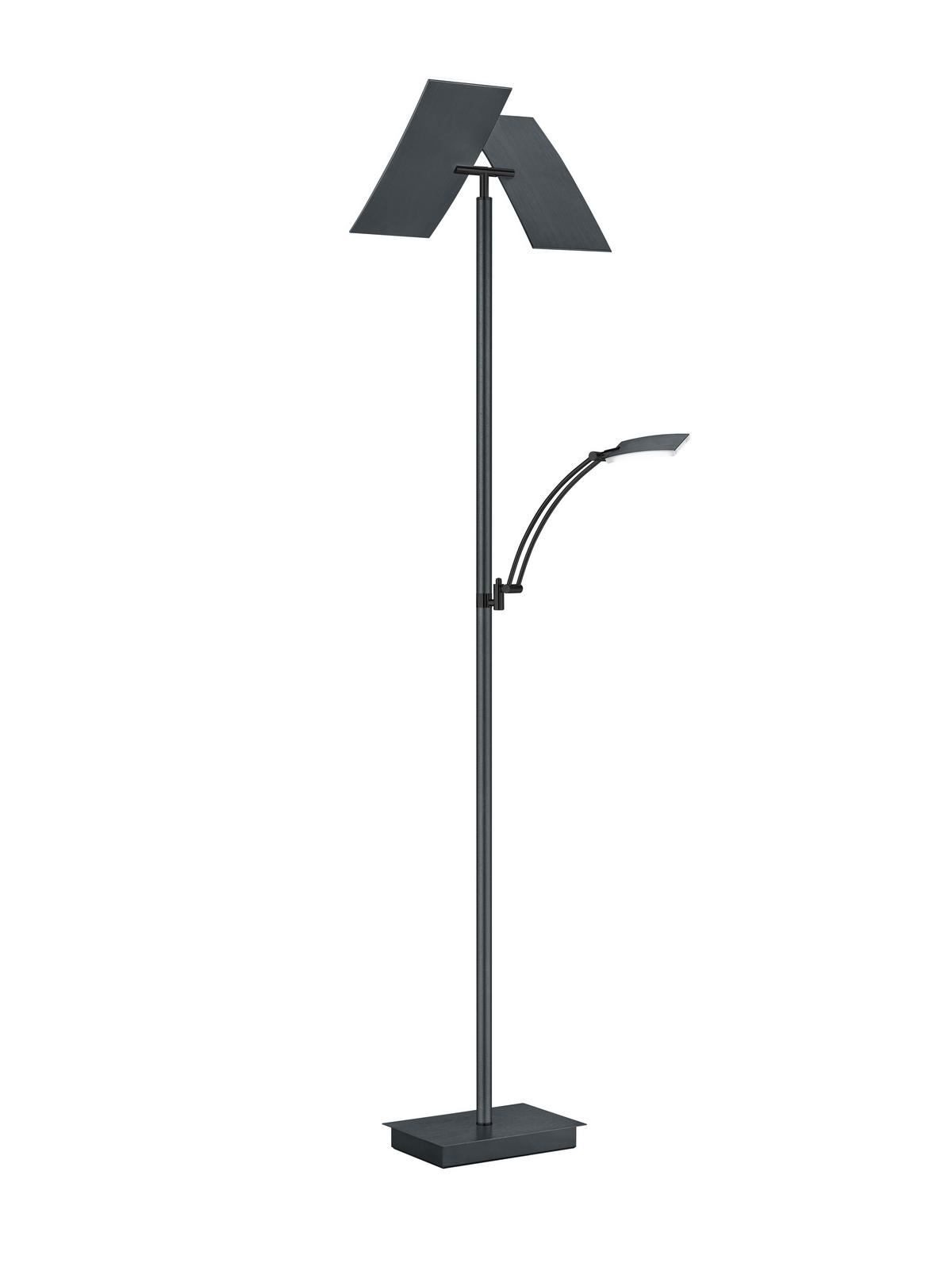 LED-STEHLEUCHTE 50/185 cm    - Anthrazit, Design, Metall (50/185cm) - Hell