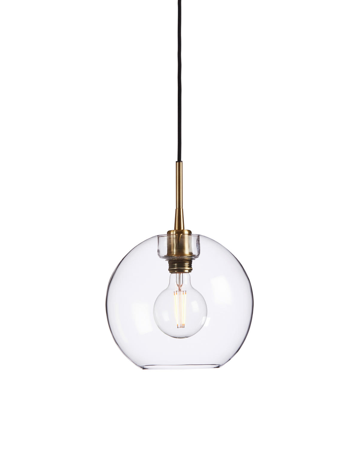 HÄNGLAMPA Gloria 26/23,5 cm  - klar/mässingsfärgad, Klassisk, metall/glas (26/23,5cm) - Belid