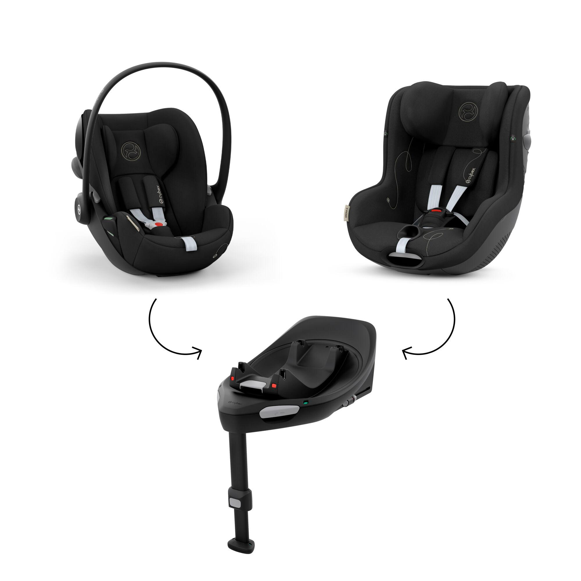 BABYSKYDD Cloud G i-size  - svart, Basics, textil/plast (68-72/43.5/35.5-59.5cm) - Cybex