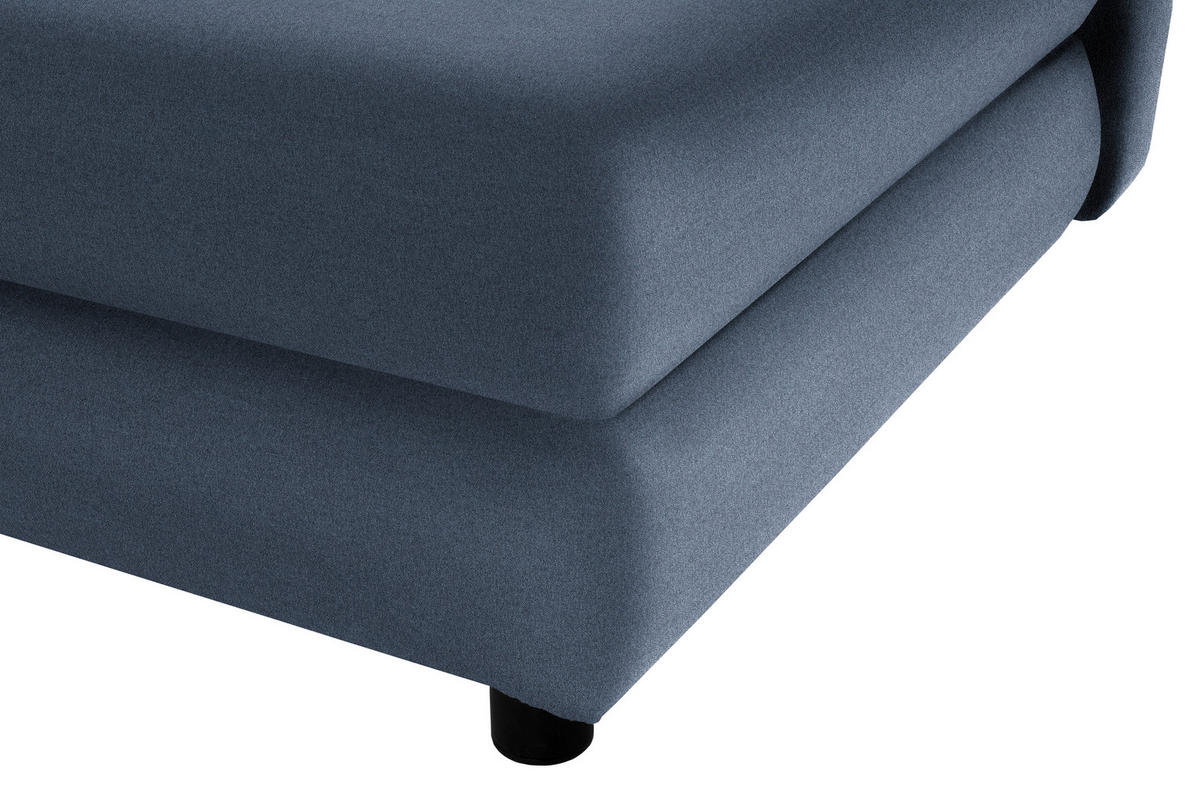 SCHLAFSOFA Webstoff Blau  - Blau/Schwarz, Design, Kunststoff/Textil (197/77/81cm) - home24