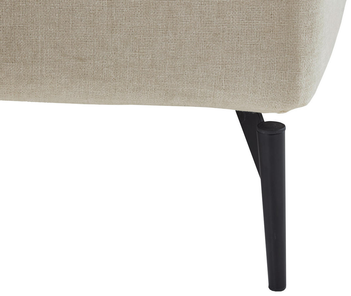 POLSTERBETT 200/200 cm  in Creme  - Creme/Schwarz, Modern, Textil/Metall (200/200cm) - Livetastic