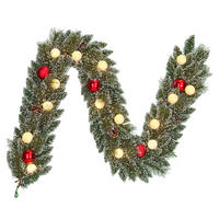 GIRLANDA - zelena/bela, Basics, umetna masa (180/25/25cm) - X-Mas