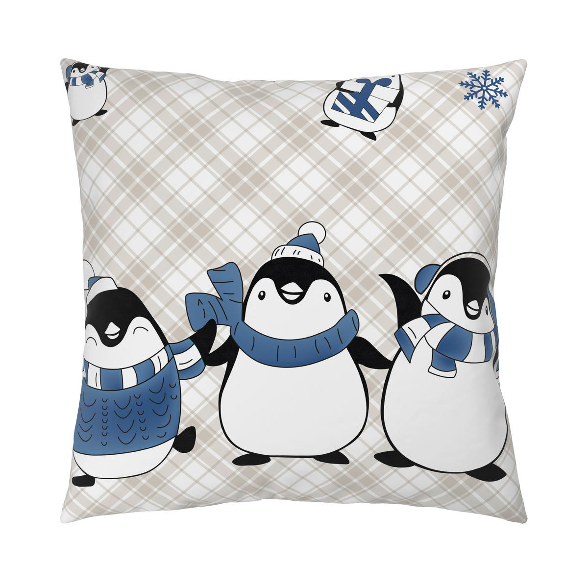 BETTWÄSCHE Flanell 155/220 cm  - Dunkelblau/Grau, Textil (155/220cm) - Esposa