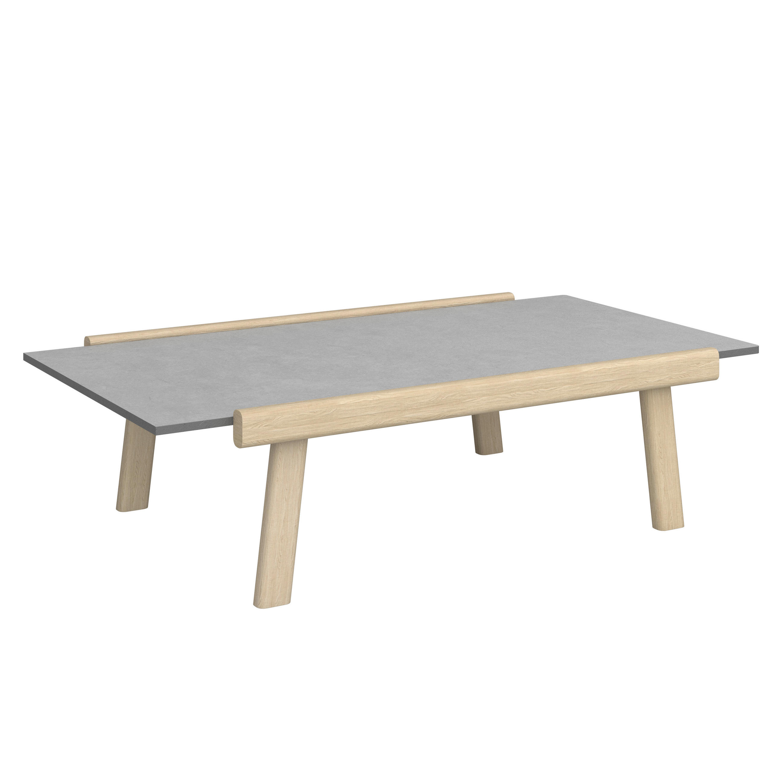 LOUNGETISCH  - Eschefarben/Hellgrau, Romantik / Landhaus, Holz/Kunststoff (135/77/36cm) - Dieter Knoll
