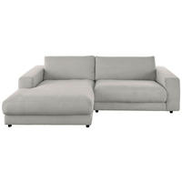 ECKSOFA in Cord Greige  190/270 cm  - Greige/Schwarz, Design, Kunststoff/Textil (190/270cm) - Lomoco