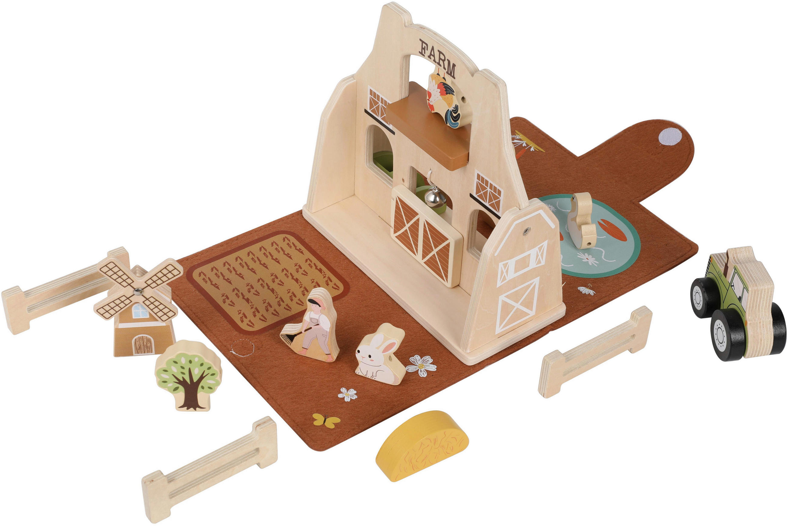 KINDERSPIELSET  - Multicolor, Trend, Holz/Textil (23/10,5/21cm) - Avelia