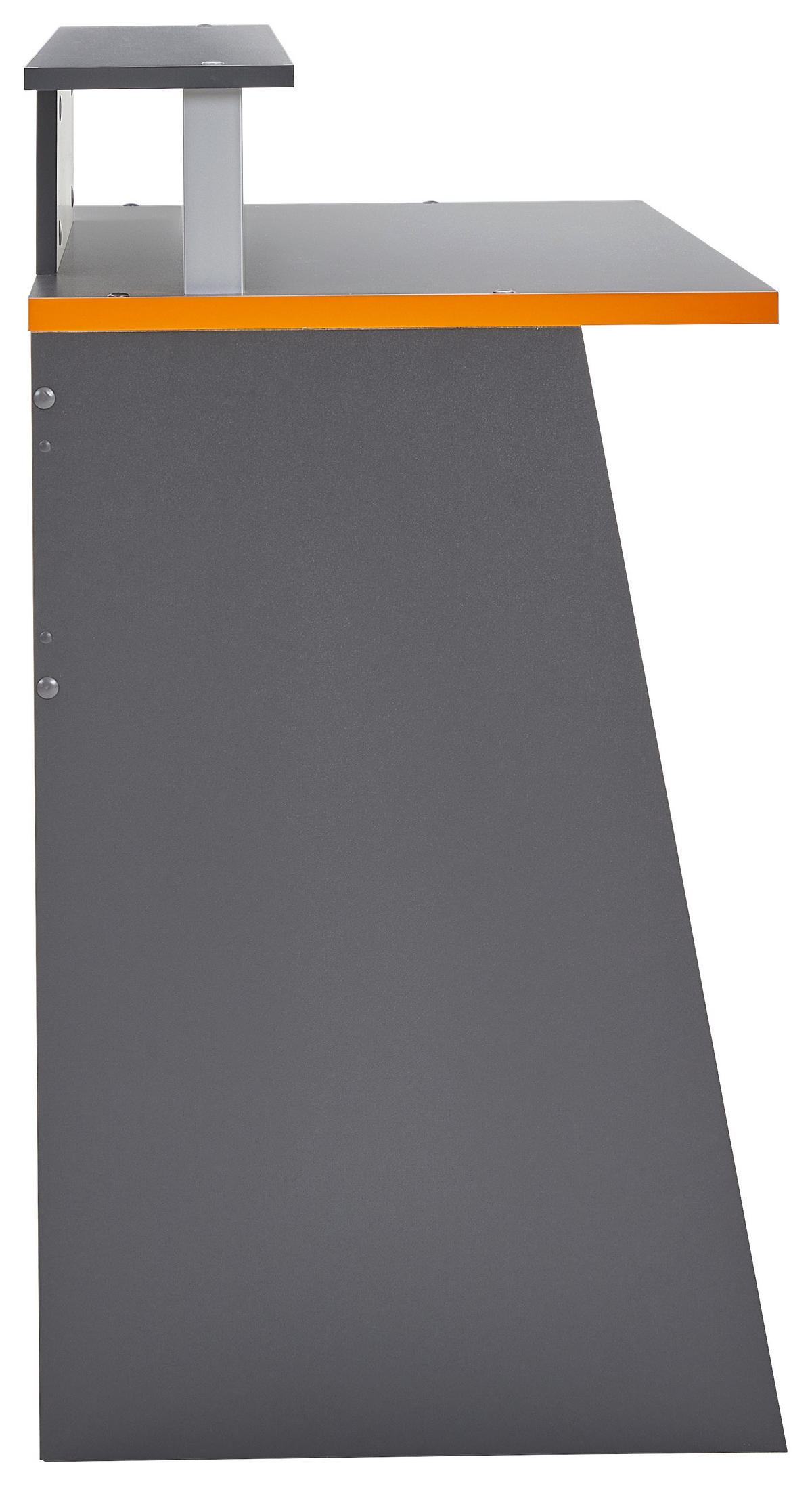 GAMINGTISCH 93/50/117 cm  in Anthrazit, Orange  - Anthrazit/Orange, MODERN, Holzwerkstoff (93/50/117cm) - Livetastic