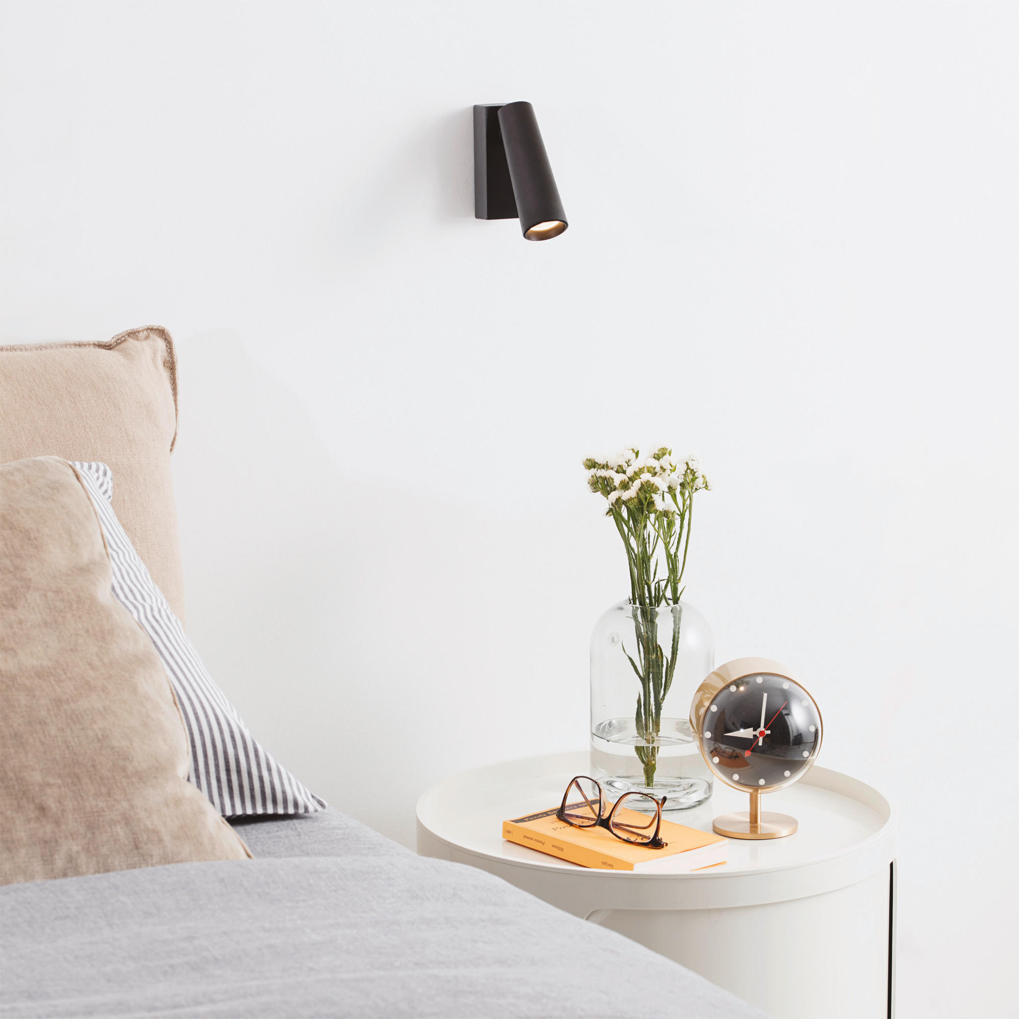 LED-WANDLEUCHTE Pippe Nero 4/10,5/12,5 cm   - Schwarz, Design, Metall (4/10,5/12,5cm) - Ideal Lux