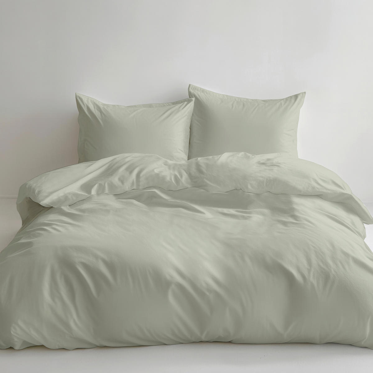 BETTWÄSCHE 3-teilig Satin 200/200 cm  - Hellgrün, Basics, Textil (200/200cm) - Florella