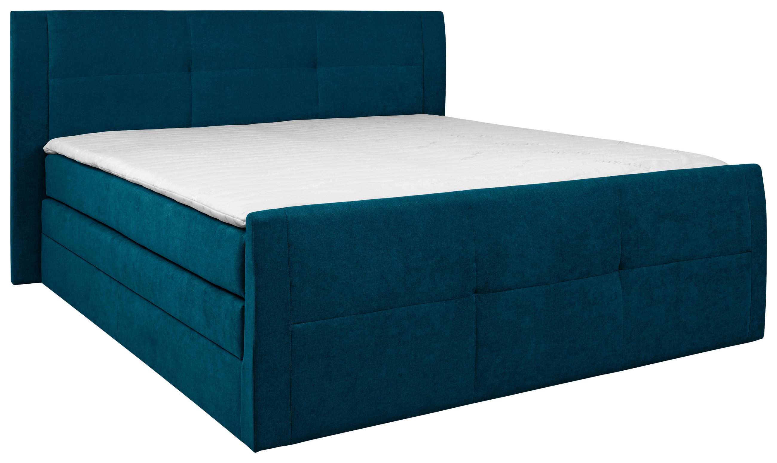 BOXSPRINGBETT 180/200 cm  in Petrol  - Petrol/Schwarz, KONVENTIONELL, Kunststoff/Textil (180/200cm) - Boxxx
