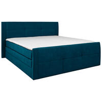 BOXSPRINGBETT 180/200 cm  in Petrol  - Petrol/Schwarz, KONVENTIONELL, Kunststoff/Textil (180/200cm) - Boxxx